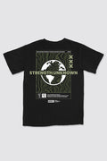 Strength Unknown Essence Tee - Black - photo from back flat lay #color_black