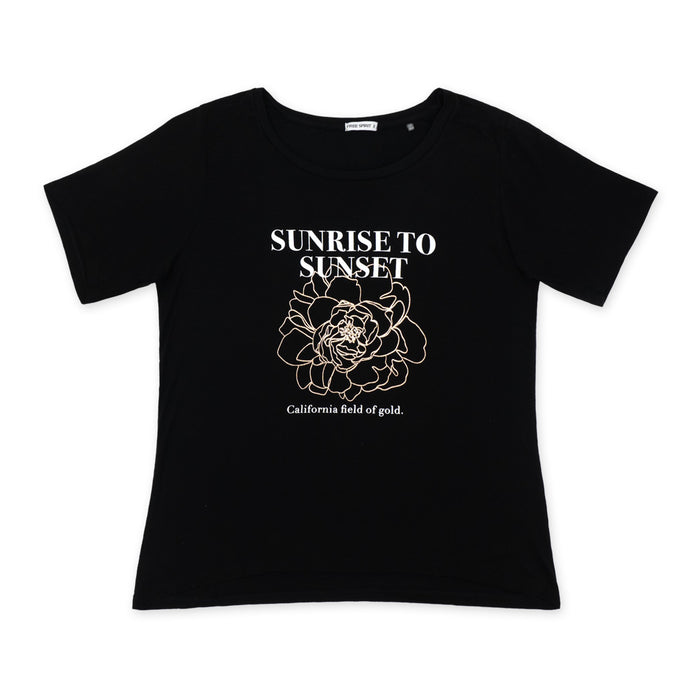 חולצת ויסקוזה מודפסת Sunrise To Sunset נשים