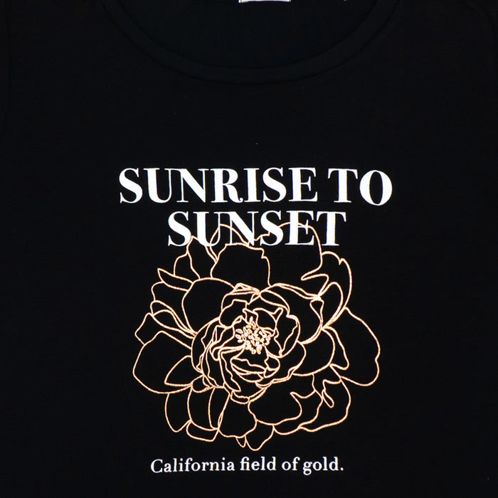 חולצת ויסקוזה מודפסת Sunrise To Sunset נשים