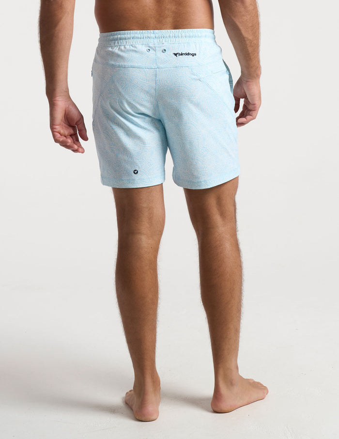 Swim Shorts - Blue & White (The Gentle Gaffers)