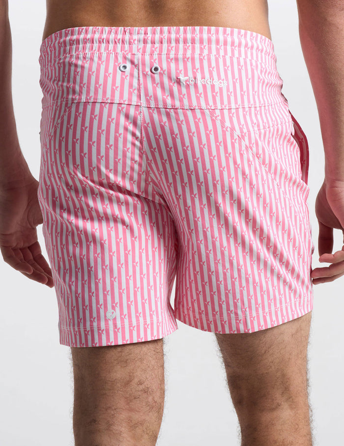 Swim Shorts - Signature Stripe Pink (The Bart Swimpsons)