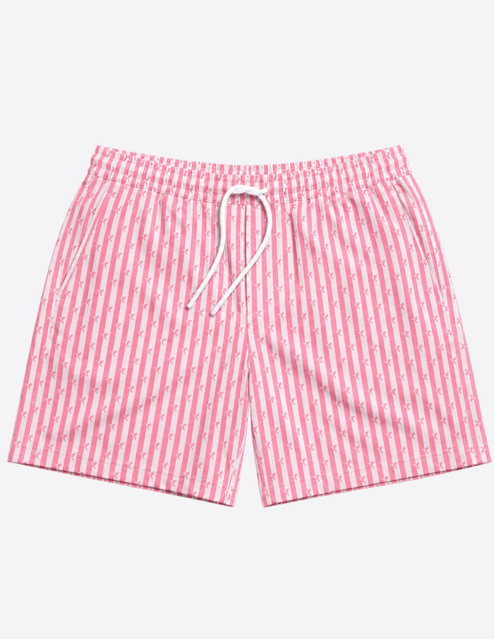 Swim Shorts - Signature Stripe Pink (The Bart Swimpsons)
