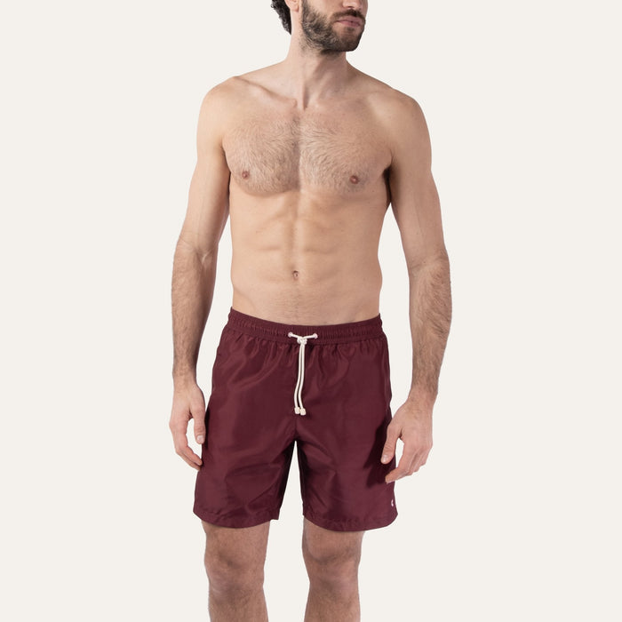 Swim Shorts Long Burgundy - Swimshorts_Man - K A M P O S