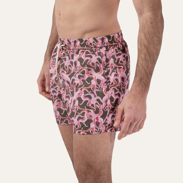 Swim Shorts Octopus Olive - Swimshorts_Man - K A M P O S