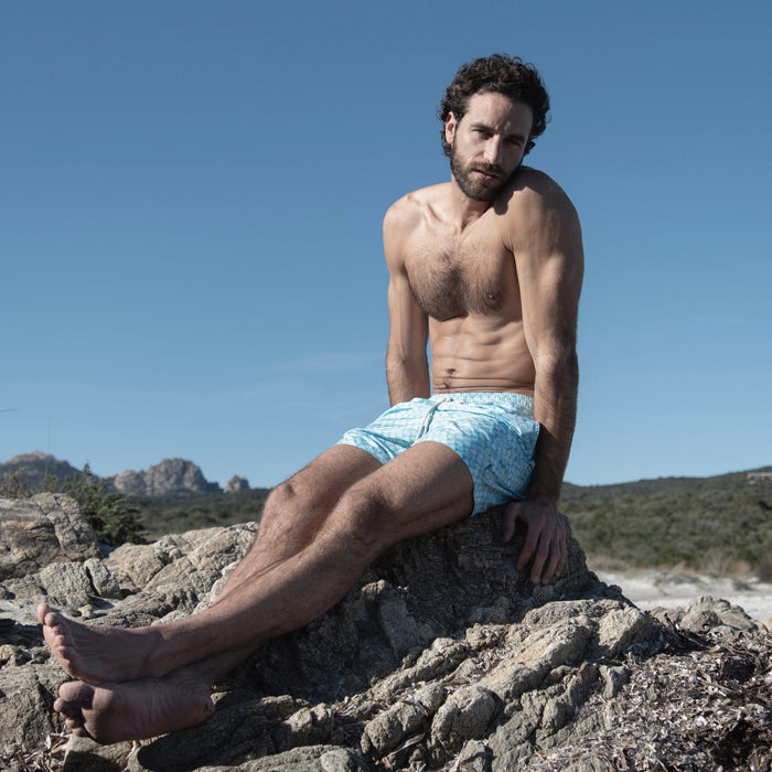 Swim Shorts Scales Turquoise - Swimshorts_Man - K A M P O S