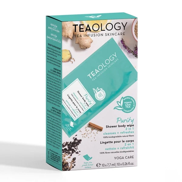 Teaology Yoga Care | Purity Shower Body Wipe Multipack X 10