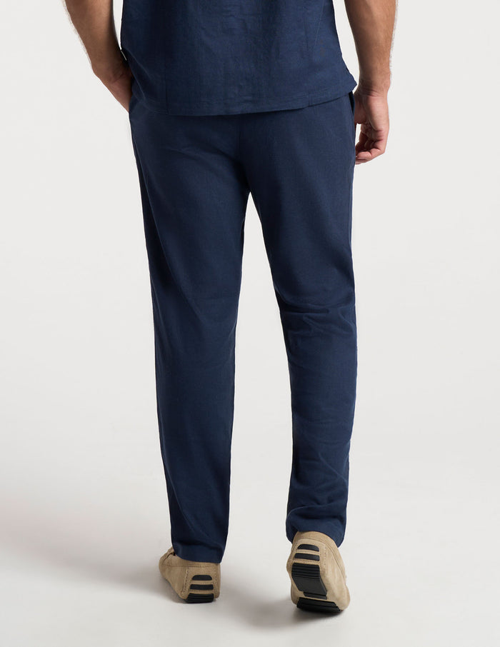 Tech Linen Pants - Navy