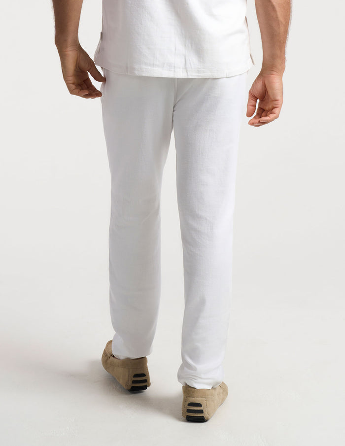 Tech Linen Pants - White