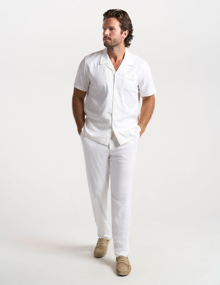 Tech Linen Pants - White