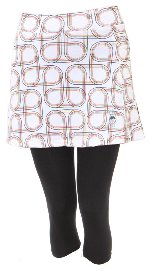 capri skirt track print