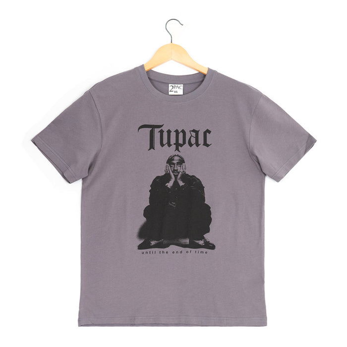 חולצת טופאק שאקור Tupac אוברסייז אפורה גברים