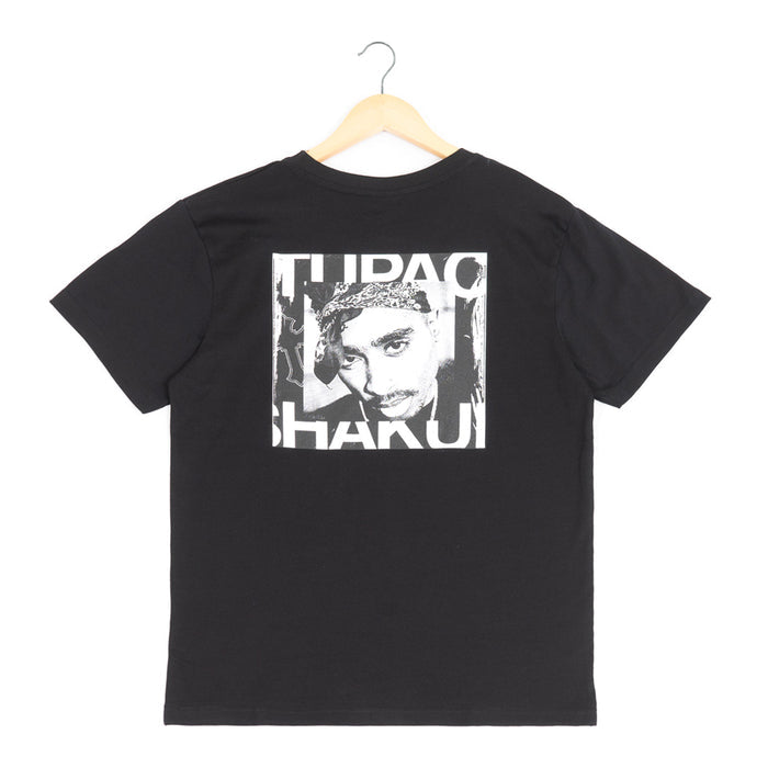 חולצת טופאק שאקור Tupac אוברסייז שחורה גברים