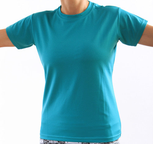 mesh performane tee turquoise