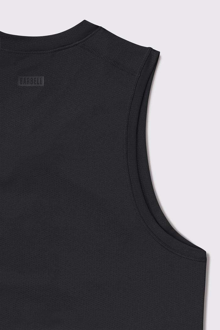 Ultralight Muscle Tank - Black - photo from detail flat lay #color_black
