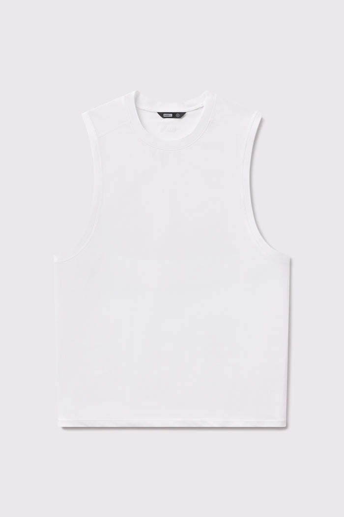 Ultralight Muscle Tank - White - photo from front flat lay #color_white