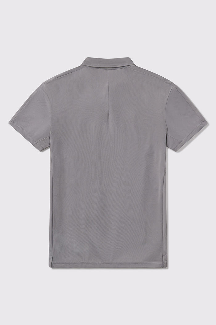 Ultralight Polo -Gray - photo from back flat lay #color_gray