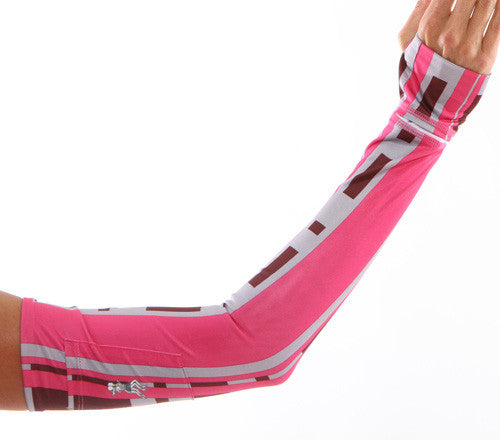 urban pink arm warmers