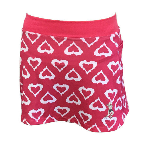 watermelon hearts running skirt