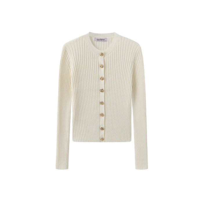 Wide Ribbed Knit Cardigan
