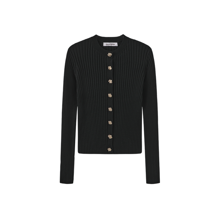 Wide Ribbed Knit Cardigan