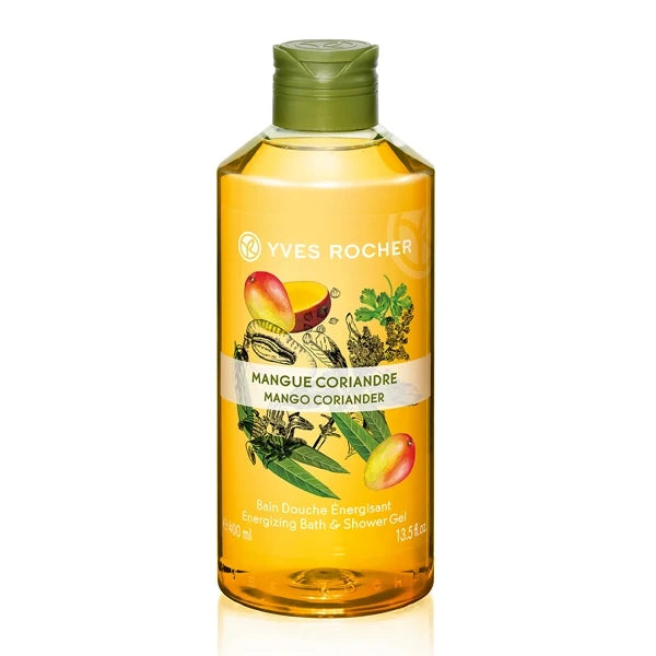 Yves Rocher Energizing Bath and Shower Gel Mango Coriander 400 ml