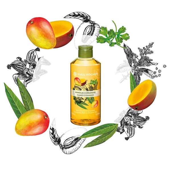 Yves Rocher Energizing Bath and Shower Gel Mango Coriander