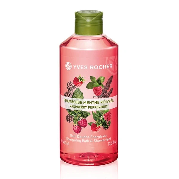 Yves Rocher Energizing Bath and Shower Gel Raspberry Peppermint 400 ml
