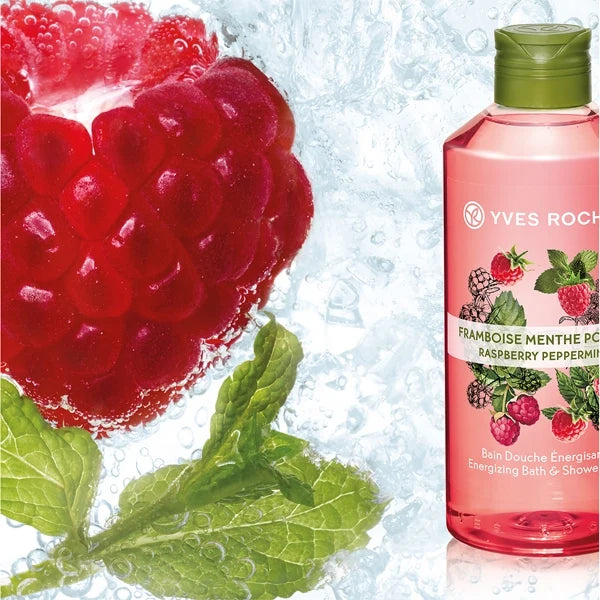 Yves Rocher Energizing Bath and Shower Gel Raspberry Peppermint