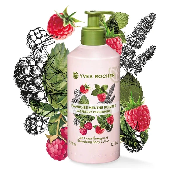 Yves Rocher Energizing Body Lotion Raspberry Pepermint