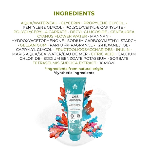 Yves Rocher Pure Algue The 3 In 1 Makeup Removing Marine Jelly