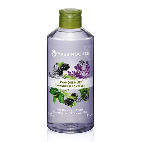 Yves Rocher Relaxing Bath and Shower Gel Lavander Blackberry 400 ml