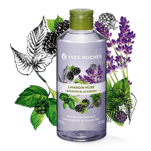 Yves Rocher Relaxing Bath and Shower Gel Lavander Blackberry