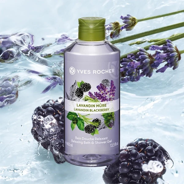 Yves Rocher Relaxing Bath and Shower Gel Lavander Blackberry