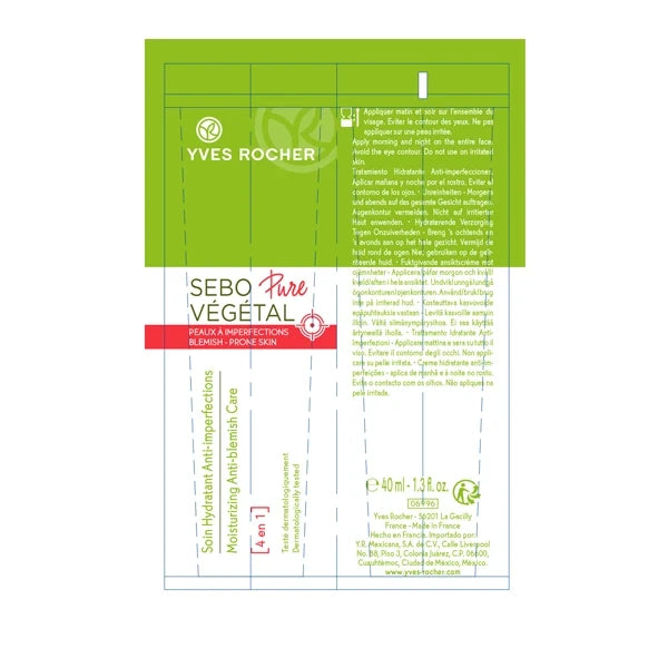 Yves Rocher Sebo Pure Vegetal Moisturizing Anti Blemish Care