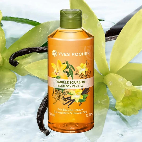 Yves Rocher Sensual Bath & Shower Gel Bourbon Vanilla 400 ml