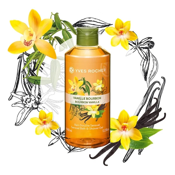 Yves Rocher Sensual Bath & Shower Gel Bourbon Vanilla 400 ml